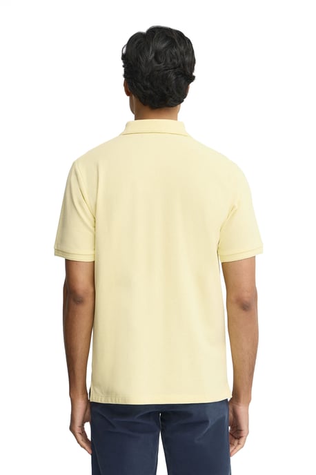 Kurzärmliges Poloshirt hellgelb mit gesticktem Rigby Go Logo - Image 3