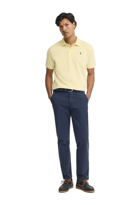Kurzärmliges Poloshirt hellgelb mit gesticktem Rigby Go Logo - Image 4