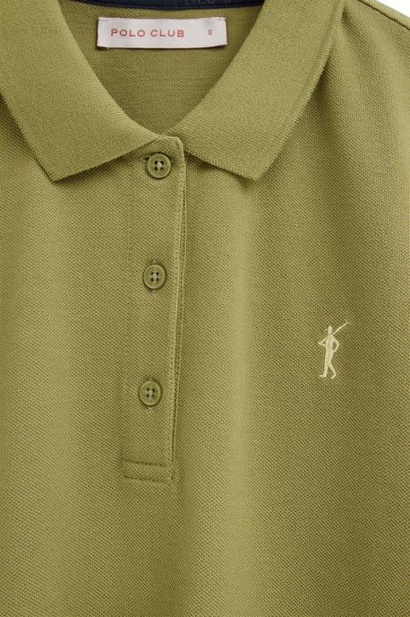 Poloshirt blattgrün mit Rigby Go Stickerei im Regular Fit - Image 5
