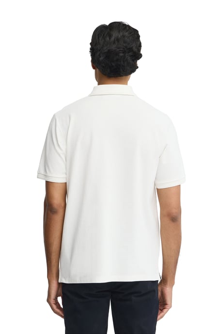 Kurzärmliges Poloshirt ecru mit gesticktem Rigby Go Logo - Image 3