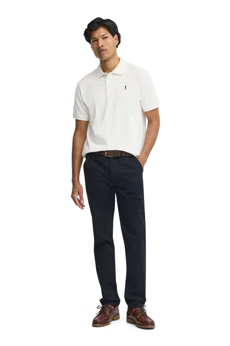 Kurzärmliges Poloshirt ecru mit gesticktem Rigby Go Logo - Image 4