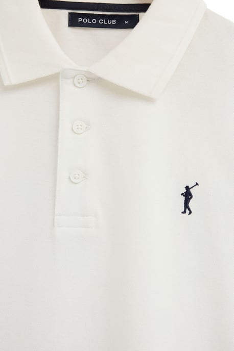 Kurzärmliges Poloshirt ecru mit gesticktem Rigby Go Logo - Image 5
