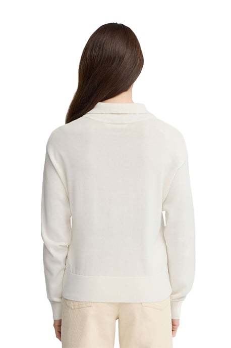 Pullover ecru mit Zip-Kragen und Rigby Go Stickerei - Image 3