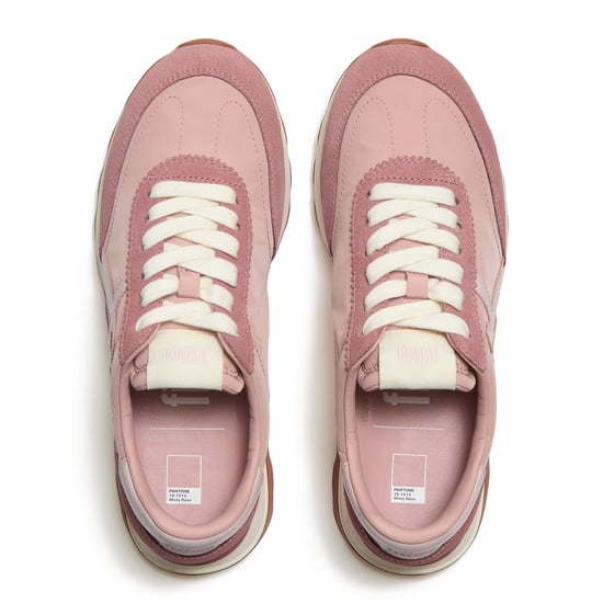 FitFlop X Pantone Retro-Q Wildleder Damen Sneakers in Rose - Image 4