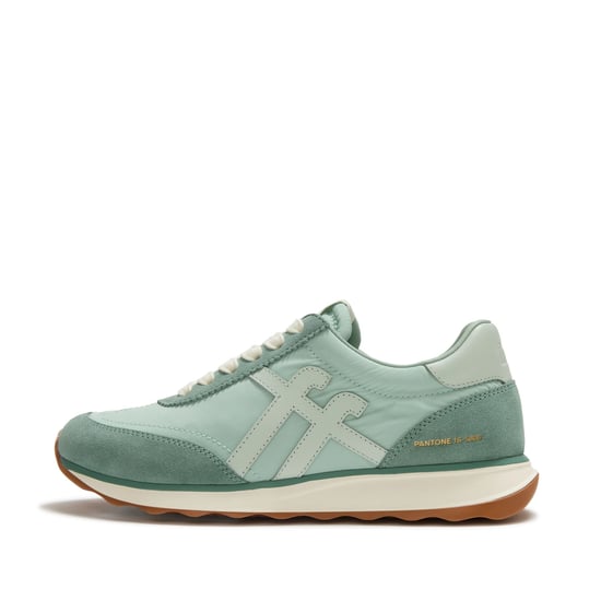 FitFlop X Pantone Retro-Q Wildleder Damen Sneakers in Grün - Image 2