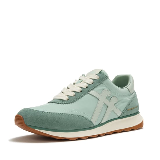 FitFlop X Pantone Retro-Q Wildleder Damen Sneakers in Grün - Image 3
