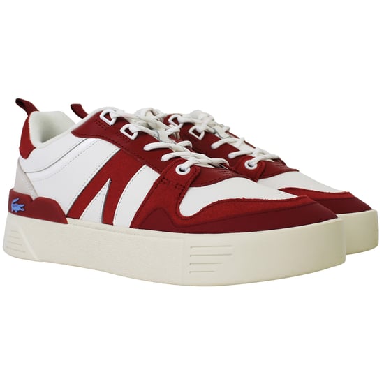 Lacoste L002 222 1 Damen Weiß/Rote Sneakers - Image 2