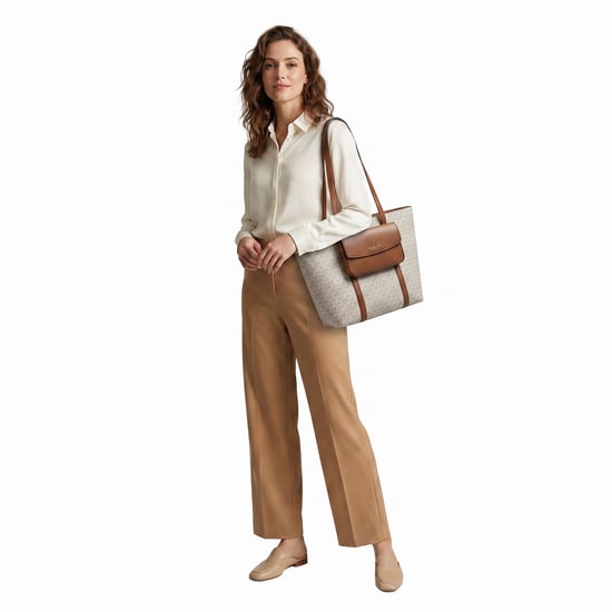 Damen 2-in-1 Shopper Jet Set Travel Große Tasche Handtasche und Umhängetasche 35S6GTVT3B - Image 3