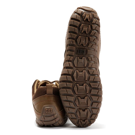 Caterpillar Instruct Wildleder Herren Schnürschuhe Dunkelbeige - Image 4