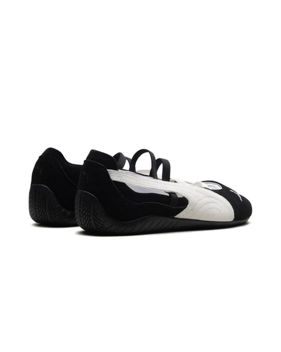 Puma Speedcat Ballet SD Wildleder Damen Schwarz/Weiß Schuhe - Image 4