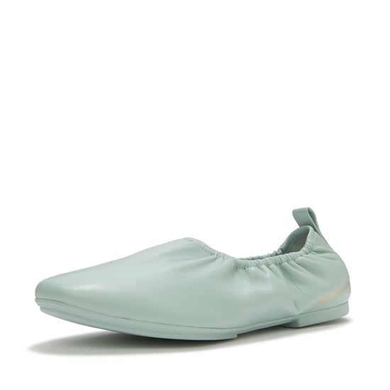 FitFlop X Pantone Delicato Ballerina Leder Damen Schuhe Grün - Image 3
