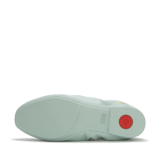 FitFlop X Pantone Delicato Ballerina Leder Damen Schuhe Grün - Image 6