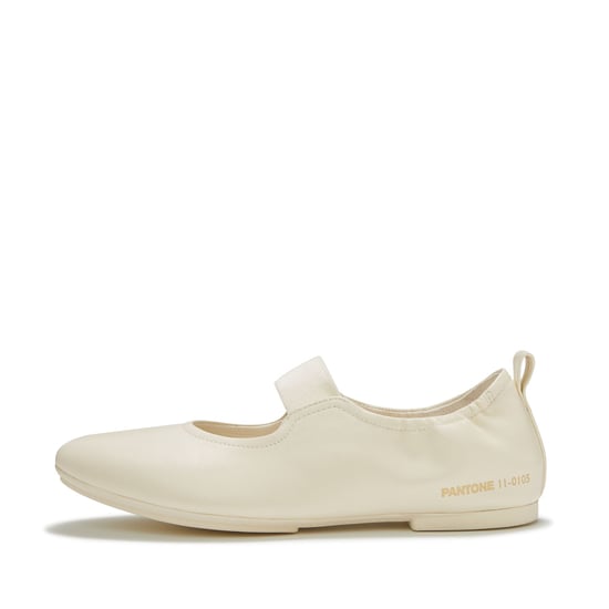 FitFlop X Pantone Delicato Mary Jane Leder Damen Schuhe Weiß - Image 2