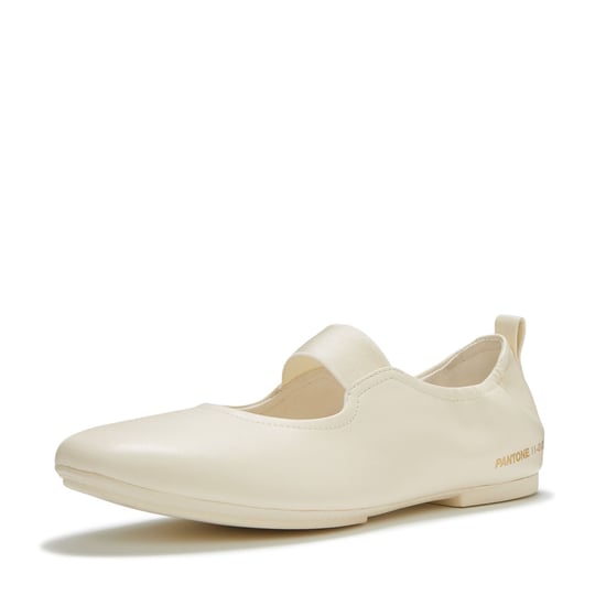 FitFlop X Pantone Delicato Mary Jane Leder Damen Schuhe Weiß - Image 3