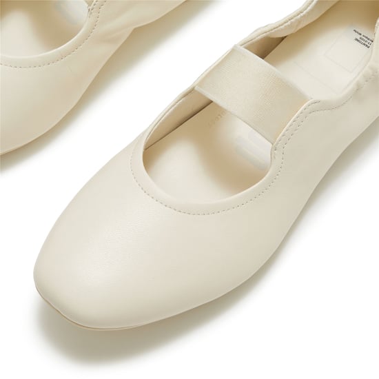 FitFlop X Pantone Delicato Mary Jane Leder Damen Schuhe Weiß - Image 5