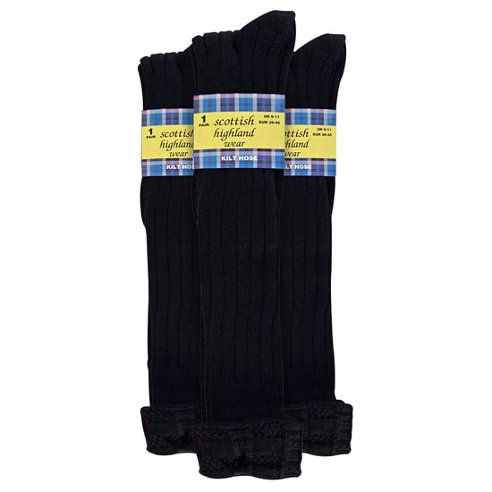 3er-Pack Herren Woll-Kilt-Socken | Kniehohe warme Langsocken mit umgeschlagenem Bund - Image 2