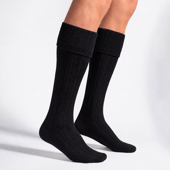 3er-Pack Herren Woll-Kilt-Socken | Kniehohe warme Langsocken mit umgeschlagenem Bund - Image 5