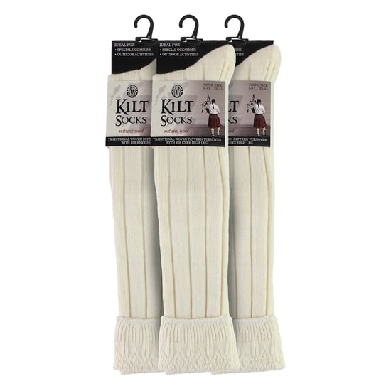 3er Pack Herren Wollkilt-Socken | Knielange gerippte Umschlagbündchen Warme Socken - Image 2