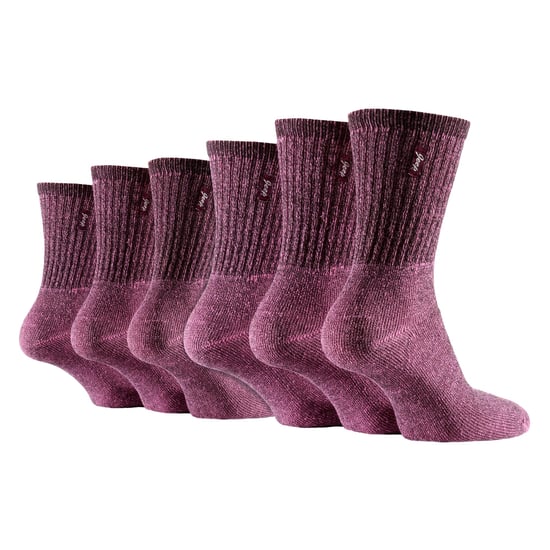 6 Paar Damen Baumwollreiche Stiefelsocken | Atmungsaktive Vintage Wandersocken - Image 1