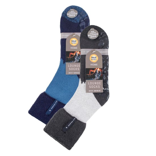 Heat Holders 2 Paar Thermo-Bett-Socken für Herren, weich und warm - Grau - Image 2