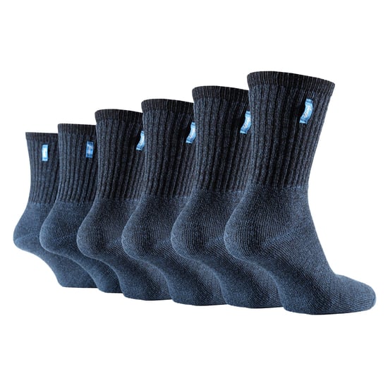 6 Paar Damen Baumwollreiche Stiefelsocken | Atmungsaktive Vintage Wandersocken - Image 1