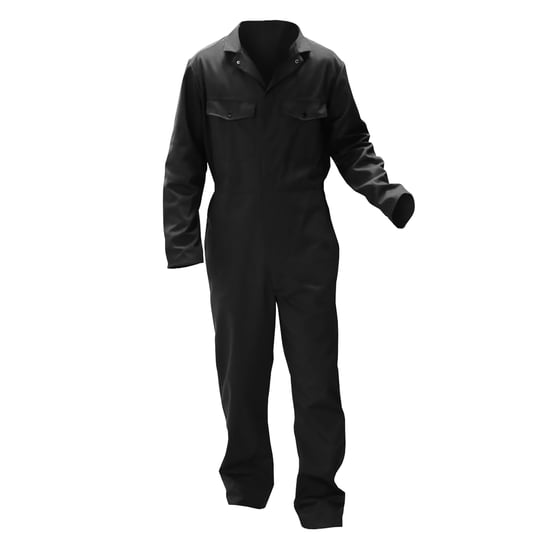 Worrior Herren Overall mit Druckknöpfen (Schwarz) - Image 2
