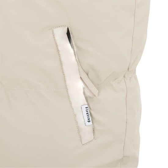 Firetrap - Weste für Herren, Wattiert, PU (Weiß) - Image 3