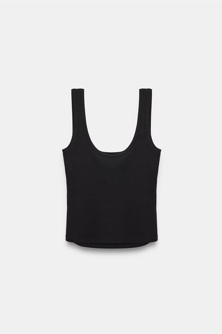 Slim Fit Ärmellose Jersey Cami Bluse - Image 5
