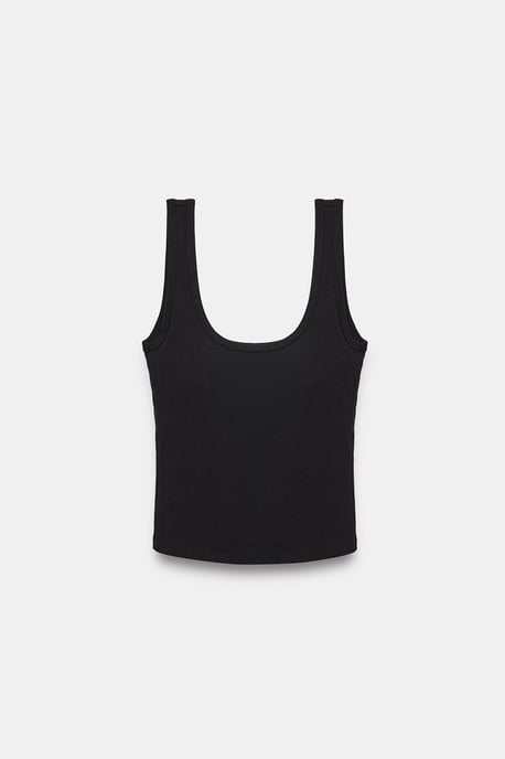 Slim Fit Ärmellose Jersey Cami Bluse - Image 6