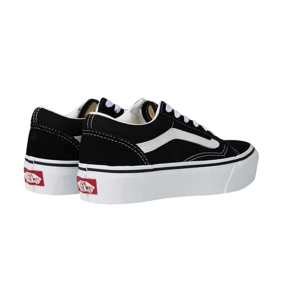 Vans - "Old Skool" Seitenstreifen Sneaker für Kinder, Plattform-Absatz (Schwarz/Weiß) - Image 2