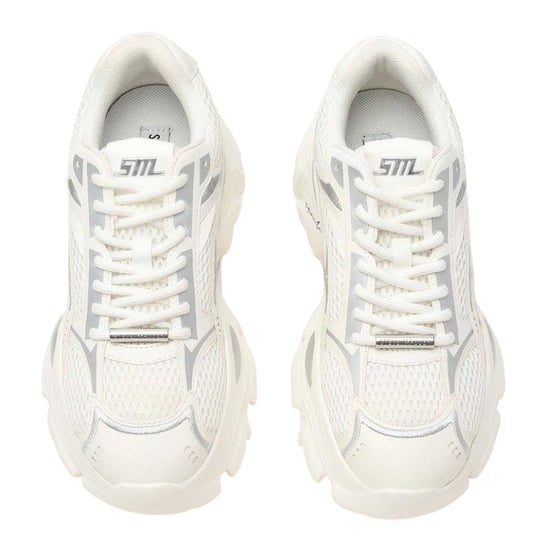 Steve Madden - "Raftus" Sneaker für Damen, Klobiger Absatz (Weiß/Silber) - Image 3
