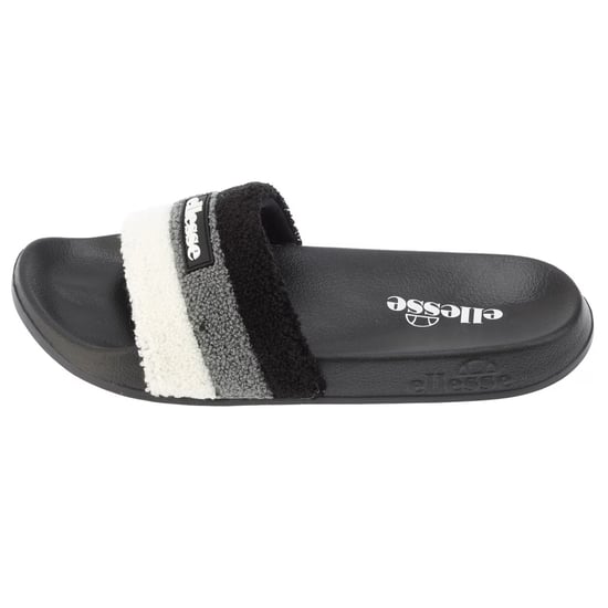 Ellesse - Dreifache Streifen Pantoffeln für Herren, Frottee, Open Toe (Schwarz/Grau) - Image 2