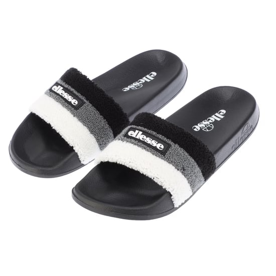 Ellesse - Dreifache Streifen Pantoffeln für Herren, Frottee, Open Toe (Schwarz/Grau) - Image 5