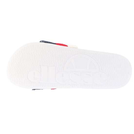 Ellesse - Dreifache Streifen Pantoffeln für Herren, Frottee, Open Toe (Weiß/Rot) - Image 3