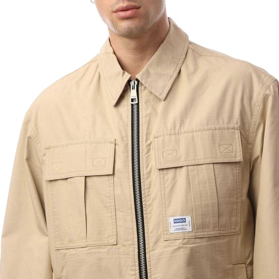 Hugo - "Bino2511" Jacke für Herren, Logo (Beige) - Image 4