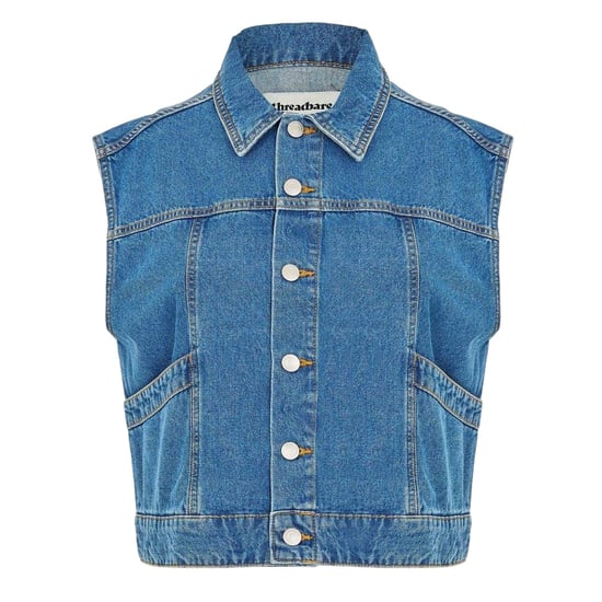 Threadbare - "Lucky" Jeansjacke für Damen, Ärmellos (Mittlere Waschung) - Image 1