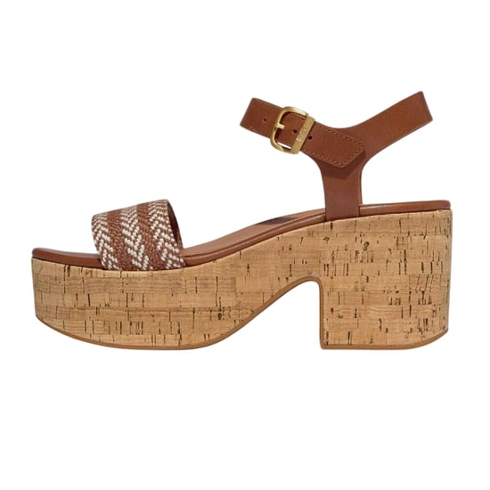 FitFlop - "Eloise" Sandalen für Damen, Leder, Plattform-Absatz (Hellbraun) - Image 2