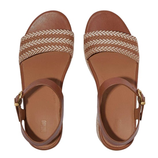 FitFlop - "Eloise" Sandalen für Damen, Leder, Plattform-Absatz (Hellbraun) - Image 3