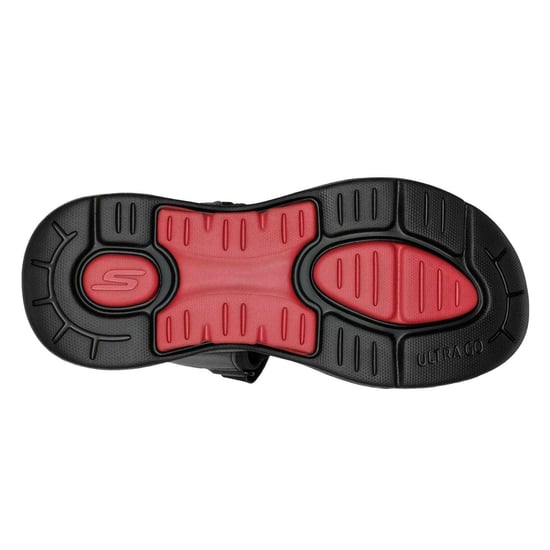 Skechers - Sandalen für Herren, Flach (Schwarz/Rot) - Image 3