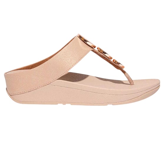FitFlop - Heiligenschein Sandalen für Damen, Zehentrenner, Keilabsatz (Beige) - Image 1