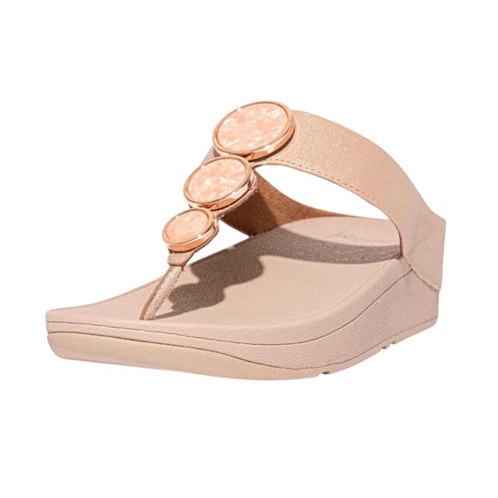 FitFlop - Heiligenschein Sandalen für Damen, Zehentrenner, Keilabsatz (Beige) - Image 4