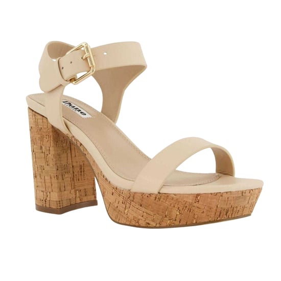 Dune London - "Jarell" Sandalen für Damen, Leder, Plattform Blockabsatz (Ecru) - Image 3