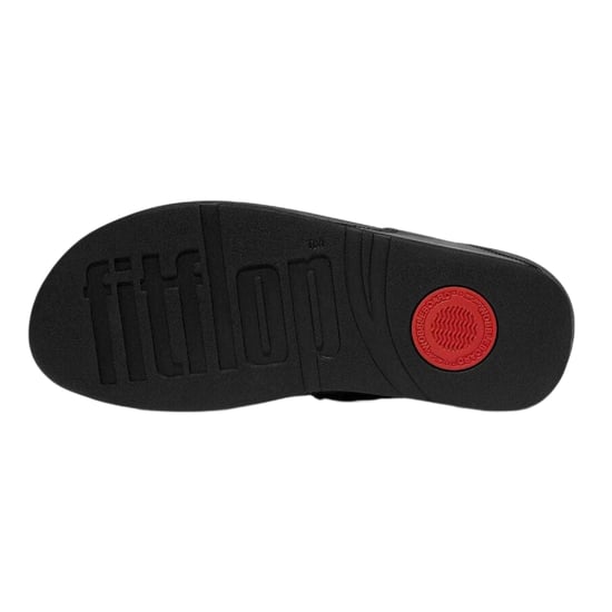 FitFlop - "Lulu" Glitzer Schleife Sandalen für Damen, Leder, Zehentrenner, Keilabsatz (Schwarz) - Image 4