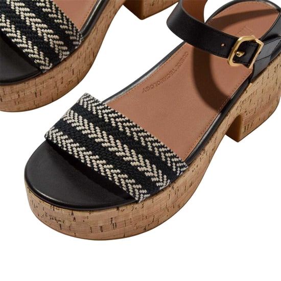 FitFlop - "Eloise" Sandalen für Damen, Leder, Plattform-Absatz (Schwarz) - Image 6