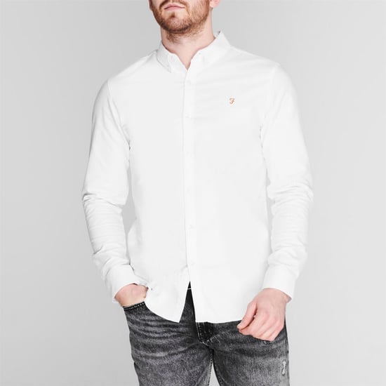 Farah - Button-Down-Hemd für Herren, Oxford-Stil, Langärmlig (Weiß) - Image 3