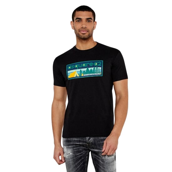 DSquared2 - "Adventure Is Calling" T-Shirt für Herren (Schwarz) - Image 2