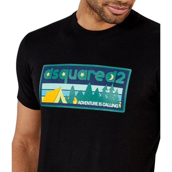 DSquared2 - "Adventure Is Calling" T-Shirt für Herren (Schwarz) - Image 4