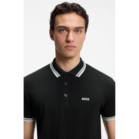 Boss - "Paddy" Poloshirt für Herren (Schwarz/Grau) - Image 4