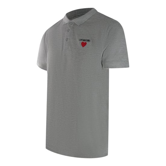 Love Moschino - Poloshirt für Herren, Baumwolle, kurzärmlig (Grau) - Image 3