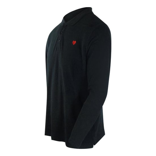 Love Moschino - Poloshirt für Herren, Baumwolle, Langärmlig (Schwarz) - Image 3